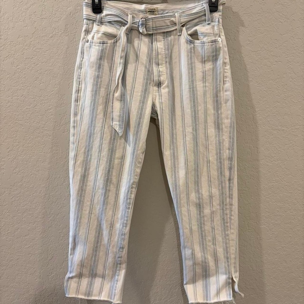 Citizens of Humanity White and blue striped jeans